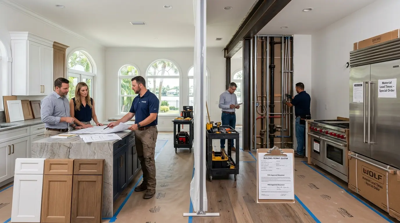 Factors that increase kitchen remodel cost in Tampa – older homes, hurricane code, HOA approvals
