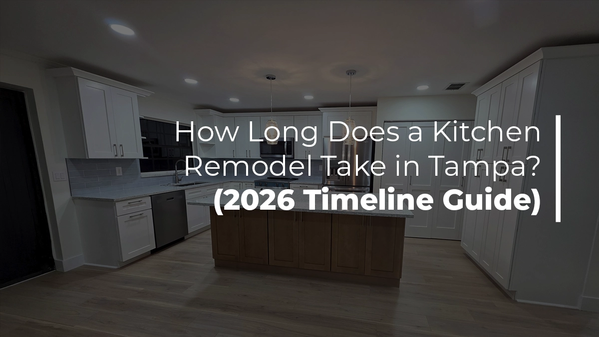 How long does a kitchen remodel take in Tampa 2026 timeline guide by Renov8 Plus