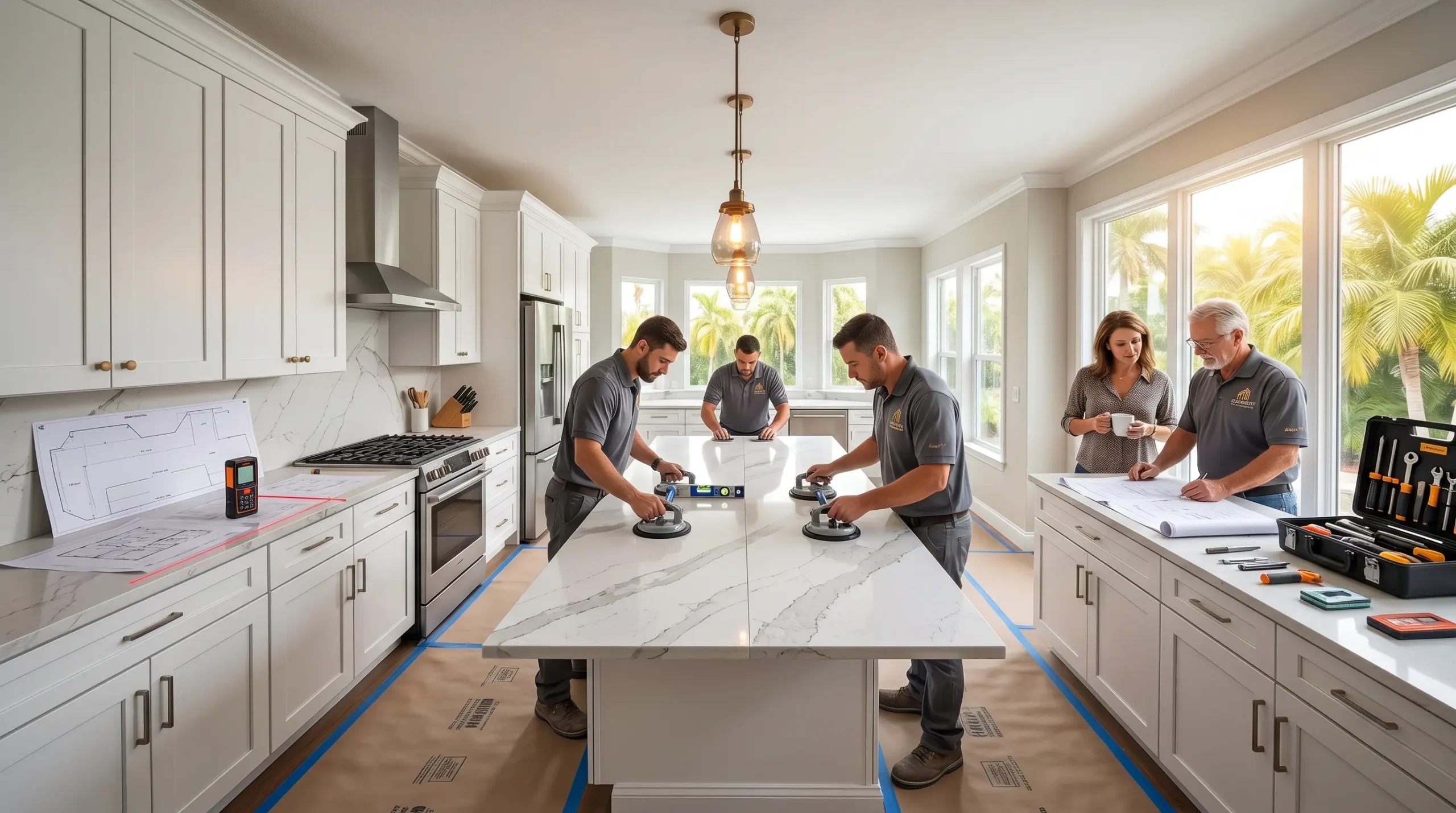 Professional countertop installation Tampa by Renov8 Plus