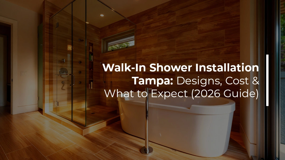 Walk-in shower installation Tampa designs cost and what to expect by Renov8 Plus