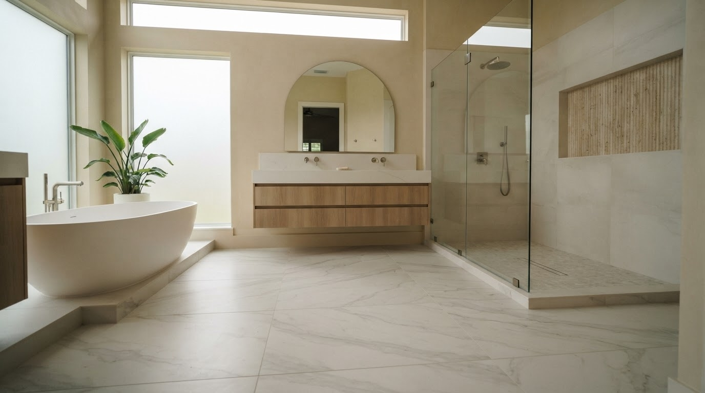 Which bathroom flooring adds the most home value