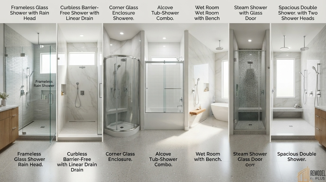 Types of walk-in showers