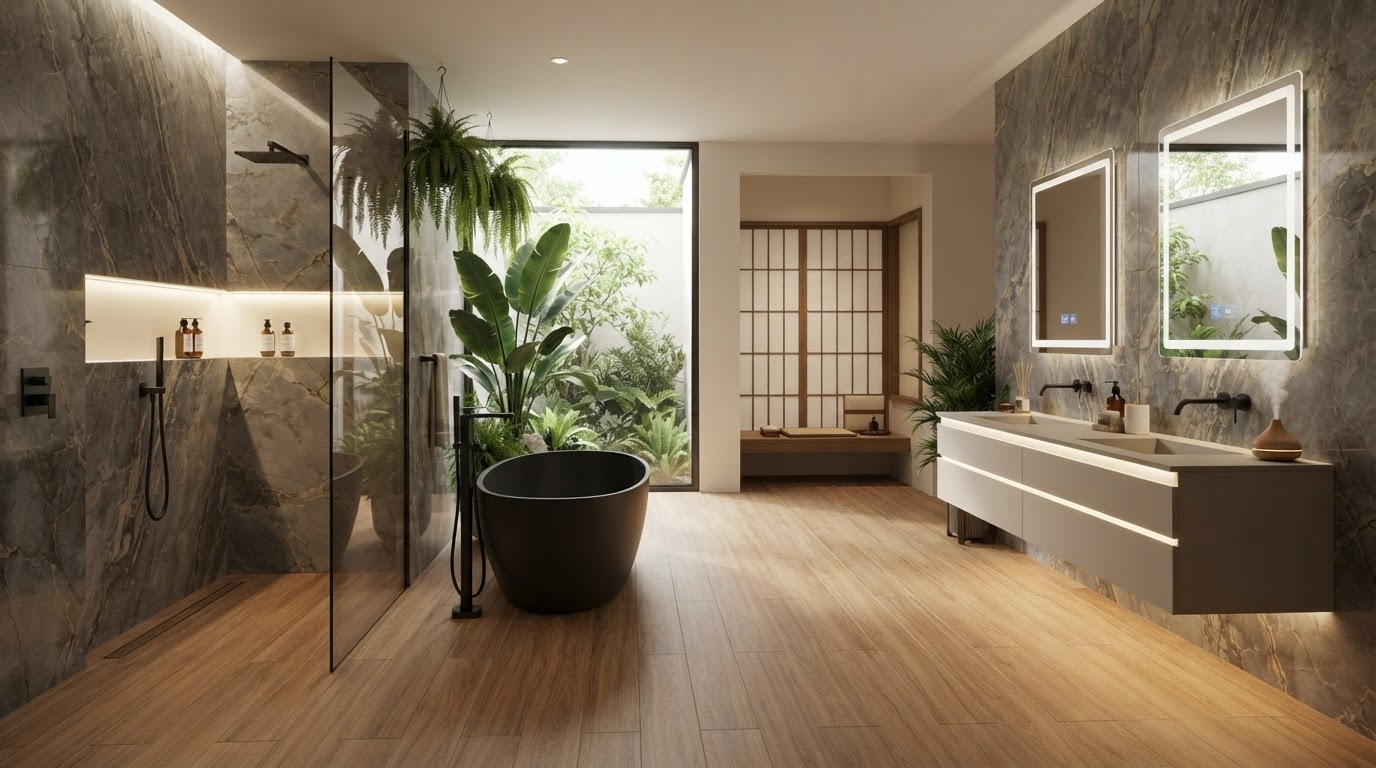 Spa bathroom design trends for 2026