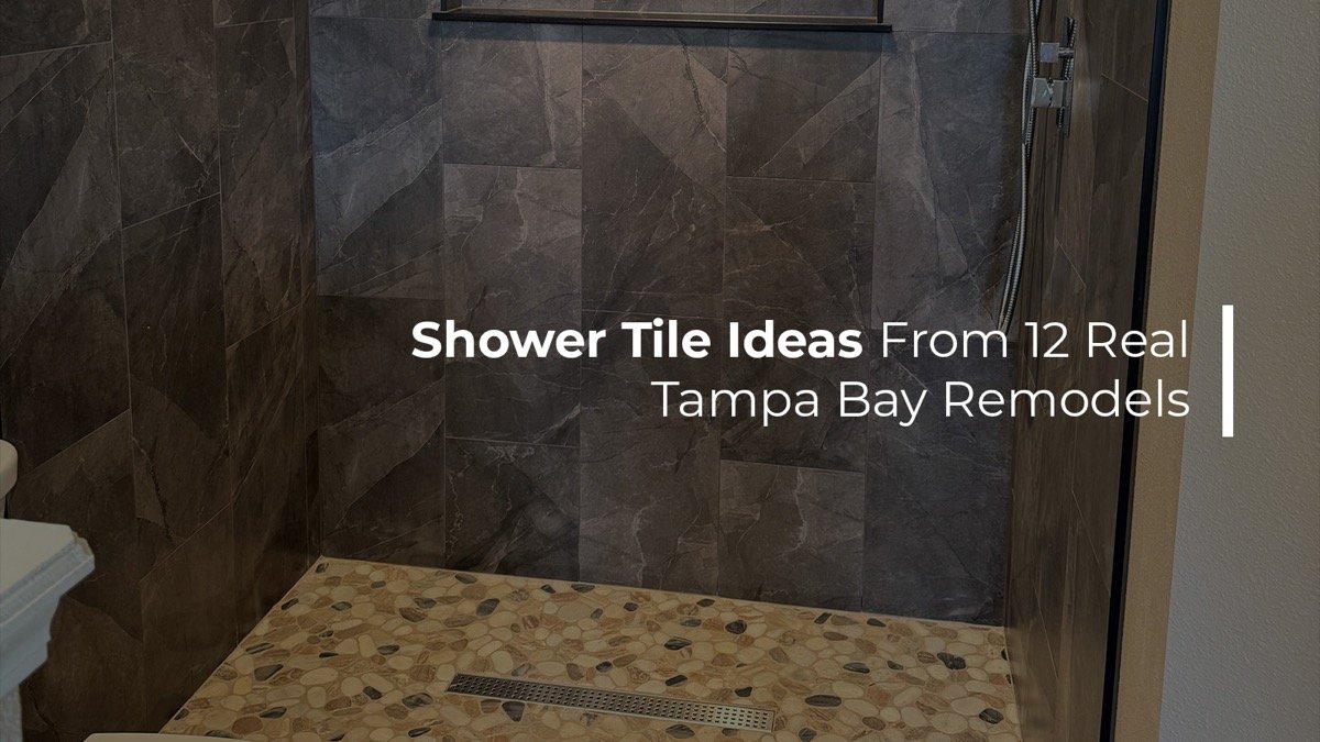 Shower tile ideas from Tampa Bay bathroom remodels