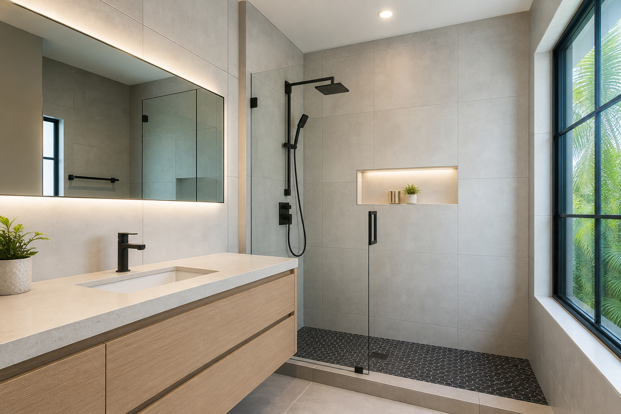 Best bathroom floor tile ideas for Tampa Bay homes